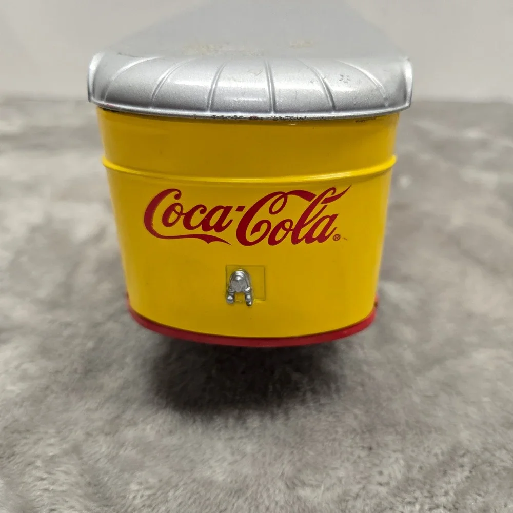 Vintage Coca-Cola Sprite Boy Work Refreshed Metal‎ Semi Trailer Toy Yellow Red